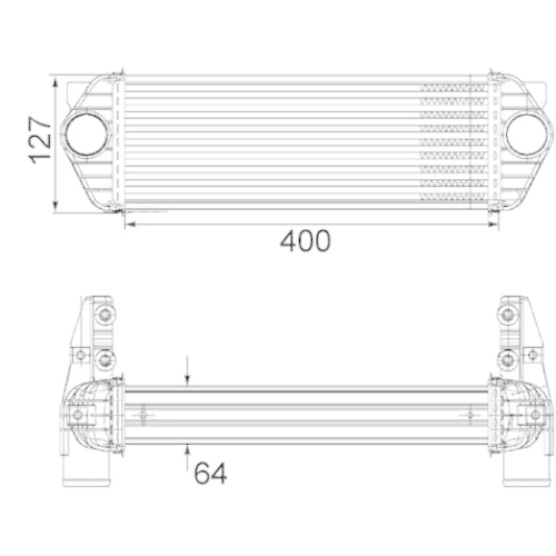 MAHLE Ladeluftkühler BEHR *** PREMIUM LINE ***