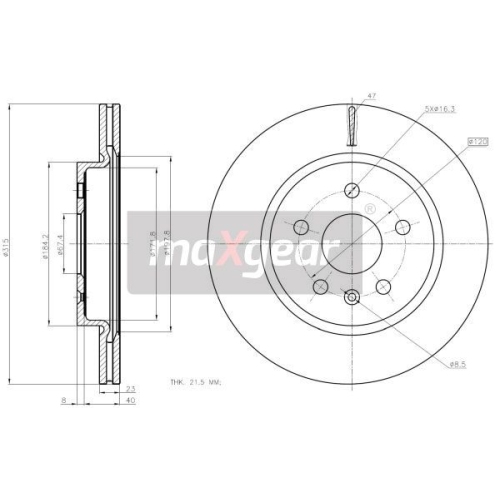 MAXGEAR Bremsscheibe