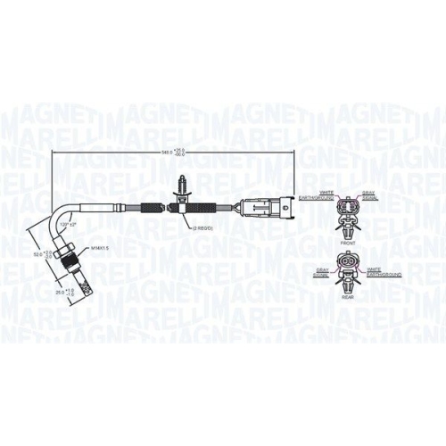 MAGNETI MARELLI Sensor, Abgastemperatur