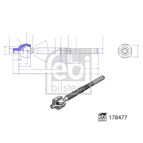 FEBI BILSTEIN Axialgelenk, Spurstange