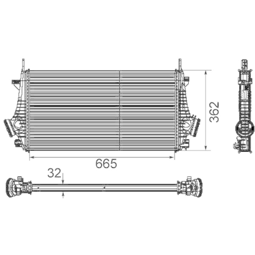 MAHLE Ladeluftkühler BEHR *** PREMIUM LINE ***