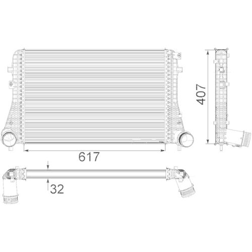 MAHLE Ladeluftkühler BEHR *** PREMIUM LINE ***