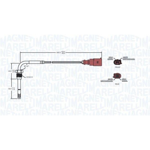 MAGNETI MARELLI Sensor, Abgastemperatur