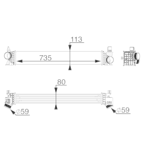 MAHLE Ladeluftkühler BEHR *** PREMIUM LINE ***