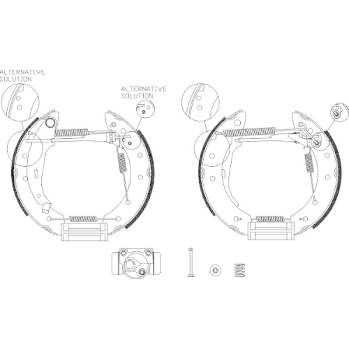 HELLA PAGID Bremsbackensatz Shoe Kit Pro