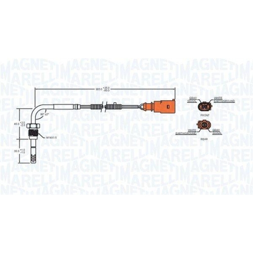 MAGNETI MARELLI Sensor, Abgastemperatur