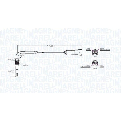 MAGNETI MARELLI Sensor, Abgastemperatur