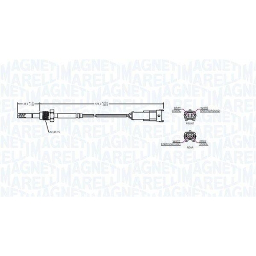 MAGNETI MARELLI Sensor, Abgastemperatur