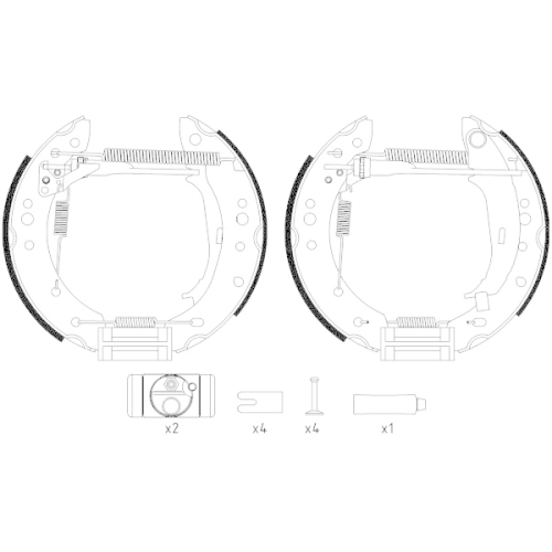 HELLA PAGID Bremsbackensatz Shoe Kit Pro