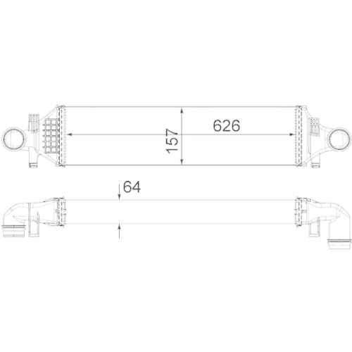 MAHLE Ladeluftkühler BEHR *** PREMIUM LINE ***