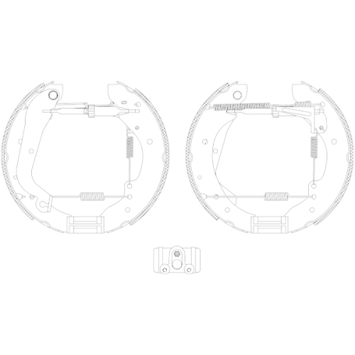 HELLA PAGID Bremsbackensatz Shoe Kit Pro