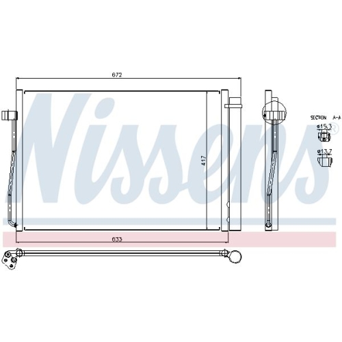 NISSENS Kondensator, Klimaanlage ** FIRST FIT **