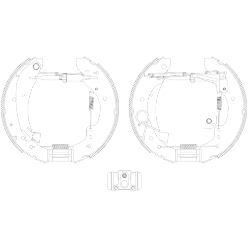 HELLA PAGID Bremsbackensatz Shoe Kit Pro