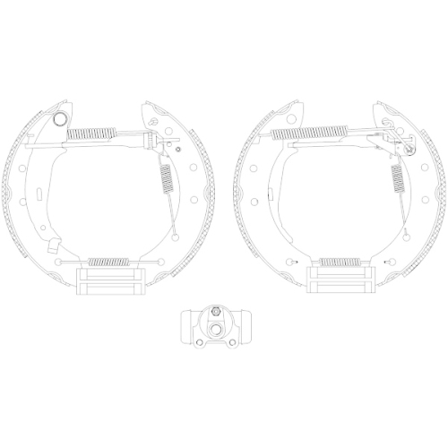 HELLA PAGID Bremsbackensatz Shoe Kit Pro