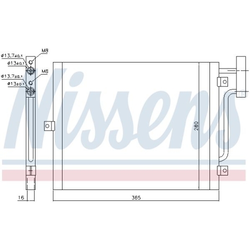 NISSENS Kondensator, Klimaanlage ** FIRST FIT **