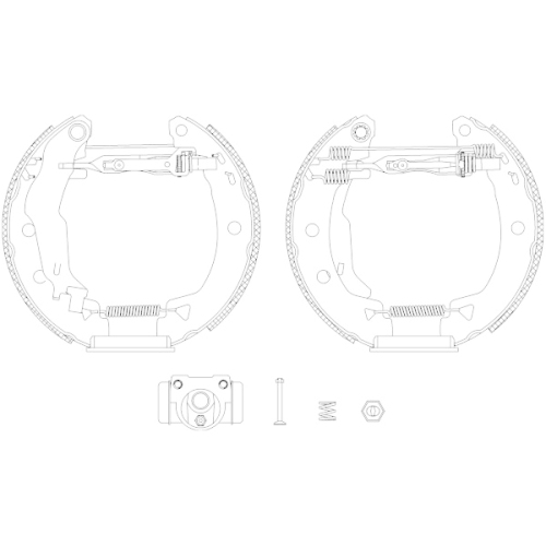 HELLA PAGID Bremsbackensatz Shoe Kit Pro