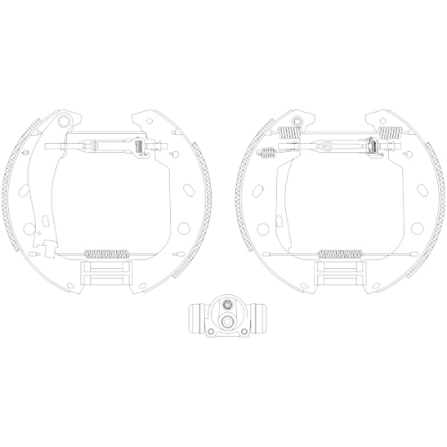 HELLA PAGID Bremsbackensatz Shoe Kit Pro