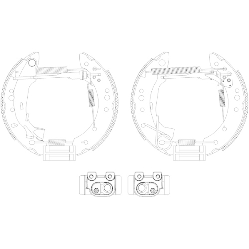 HELLA PAGID Bremsbackensatz Shoe Kit Pro