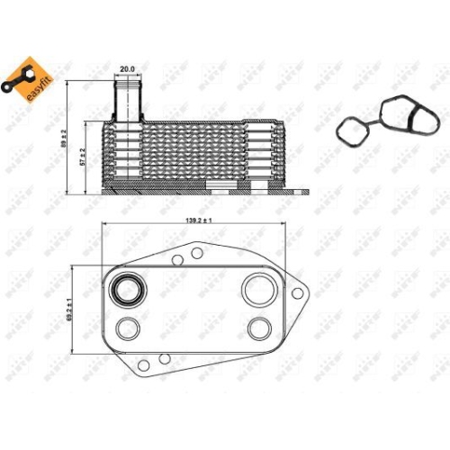 NRF Ölkühler, Motoröl EASY FIT