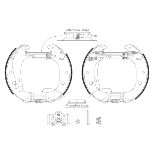 HELLA PAGID Bremsbackensatz Shoe Kit Pro