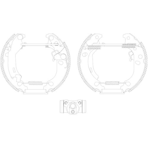 HELLA PAGID Bremsbackensatz Shoe Kit Pro