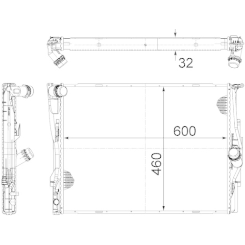 MAHLE Kühler, Motorkühlung BEHR *** PREMIUM LINE ***