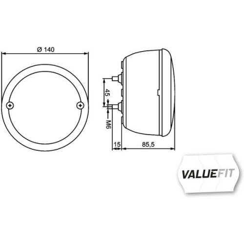HELLA Heckleuchte HELLA VALUEFIT