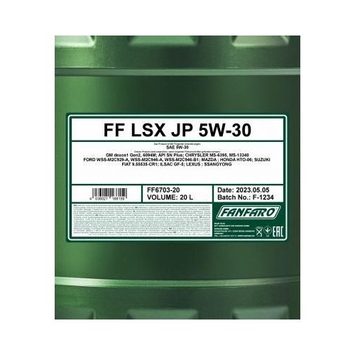 SCT - MANNOL Motoröl Fanfaro LSX JP 5W-30