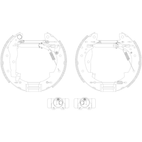 HELLA Bremsbackensatz Shoe Kit Pro