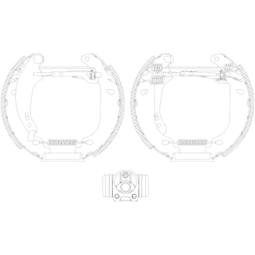 HELLA Bremsbackensatz Shoe Kit Pro