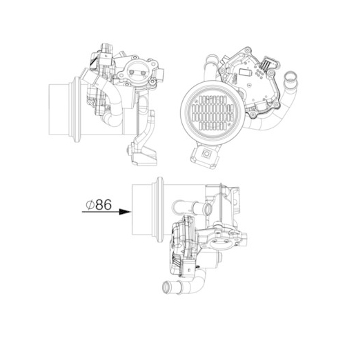 MAHLE Kühler, Abgasrückführung BEHR *** PREMIUM LINE ***