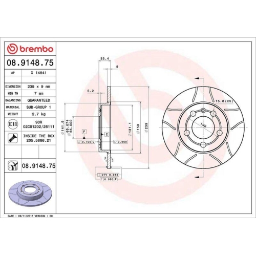 BREMBO Bremsscheibe XTRA LINE - Max