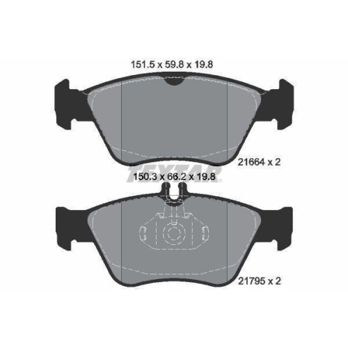TEXTAR Bremsbelagsatz, Scheibenbremse Q+