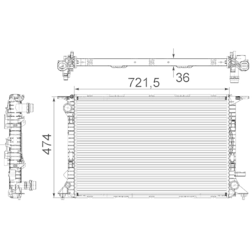 MAHLE Kühler, Motorkühlung BEHR *** PREMIUM LINE ***