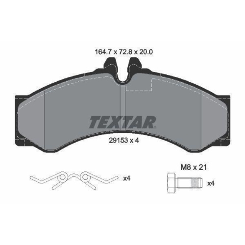 TEXTAR Bremsbelagsatz, Scheibenbremse