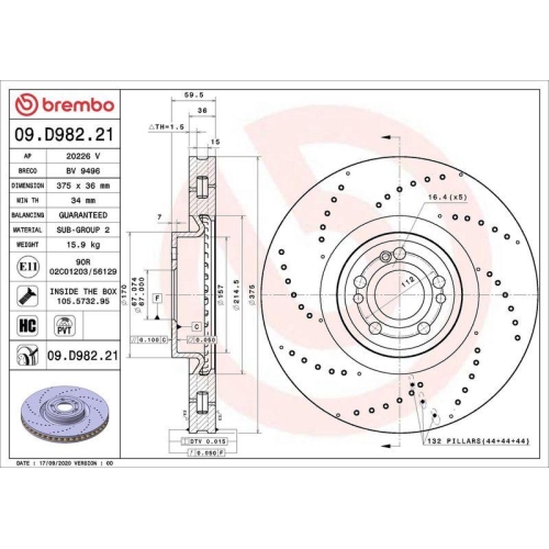 BREMBO Bremsscheibe PRIME LINE - UV Coated