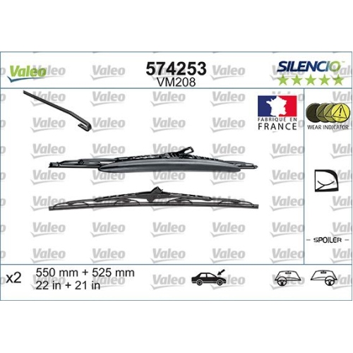 VALEO Wischblatt SILENCIO CONVENTIONAL SET