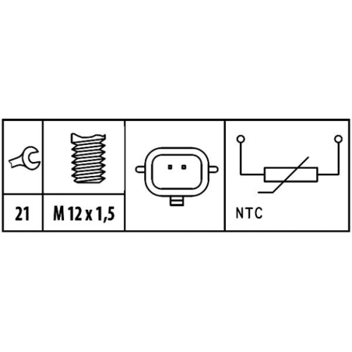 HELLA Sensor, Kühlmitteltemperatur