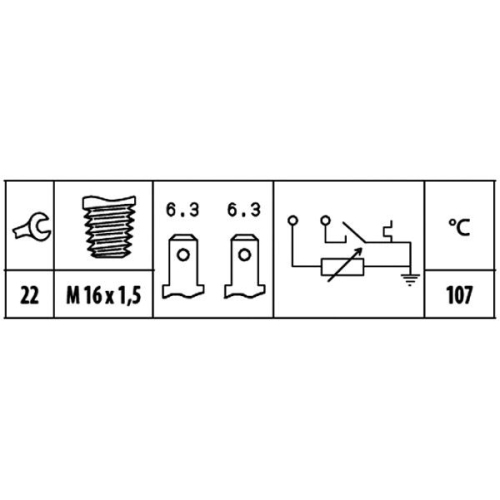 HELLA Sensor, Kühlmitteltemperatur