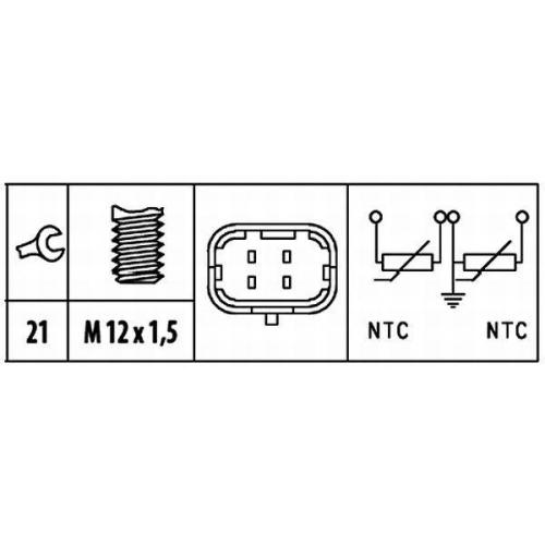 HELLA Sensor, Kühlmitteltemperatur