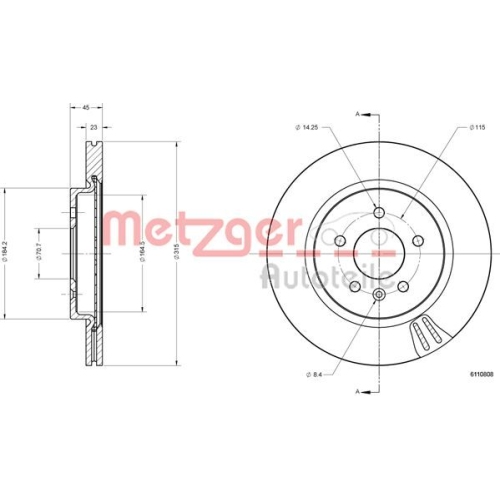 METZGER Bremsscheibe