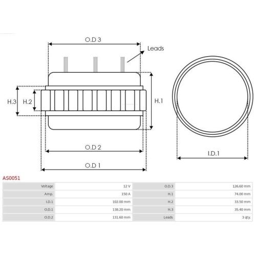 AS-PL Stator, Generator Brandneu AS-PL