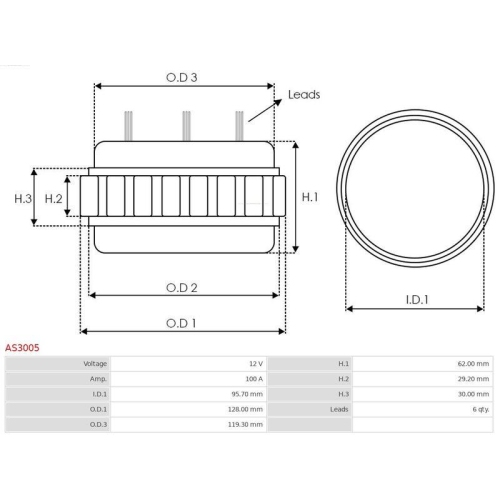 AS-PL Stator, Generator Brandneu AS-PL