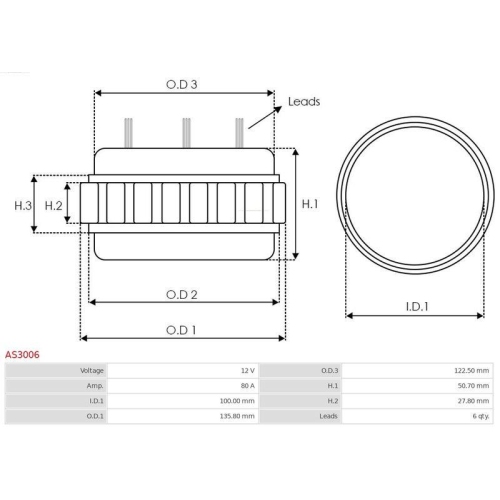 AS-PL Stator, Generator Brandneu AS-PL