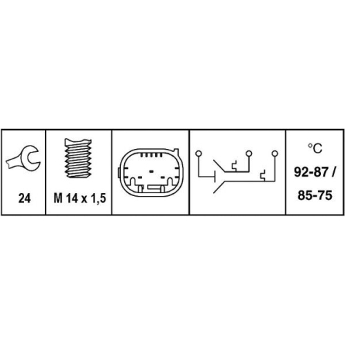 HELLA Temperaturschalter, Kühlerlüfter