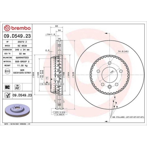 BREMBO Bremsscheibe PRIME LINE - Lightweight