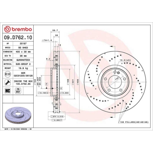 BREMBO Bremsscheibe PRIME LINE