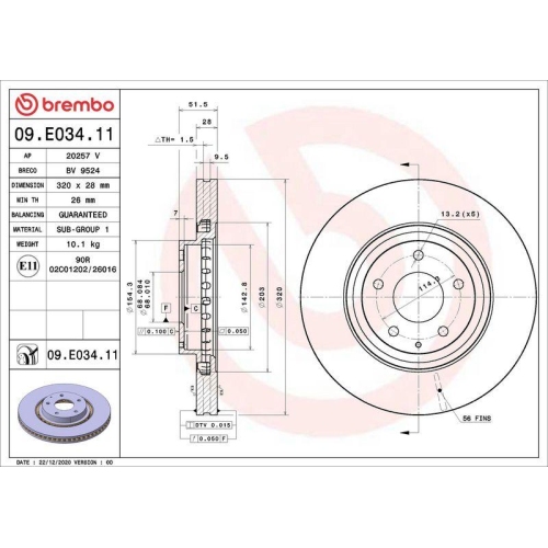 BREMBO Bremsscheibe PRIME LINE - UV Coated