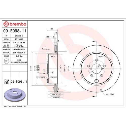BREMBO Bremsscheibe PRIME LINE - UV Coated