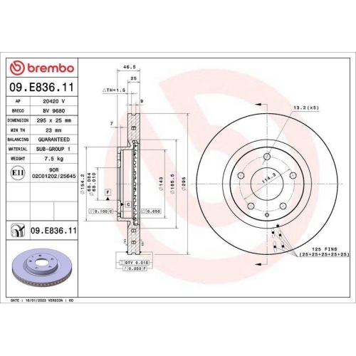 BREMBO Bremsscheibe PRIME LINE - UV Coated